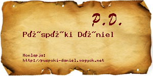 Püspöki Dániel névjegykártya
