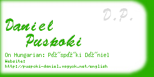 daniel puspoki business card